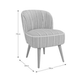 Elsie Retro Coastal Stripe Cocktail Chair - thumbnail 6