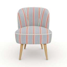 Elsie Retro Coastal Stripe Cocktail Chair - thumbnail 4
