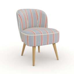 Elsie Retro Coastal Stripe Cocktail Chair - thumbnail 5