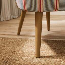 Elsie Retro Coastal Stripe Cocktail Chair - thumbnail 2