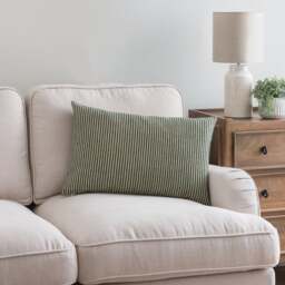 Chenille Striped Rectangular Cushion Cover - thumbnail 1