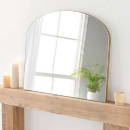 Yearn Simple Arched Overmantel Wall Mirror - thumbnail 1
