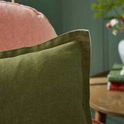 Contrast Oxford Edge Cotton & Linen Square Cushion Cover - thumbnail 4