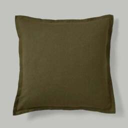 Contrast Oxford Edge Cotton & Linen Square Cushion Cover - thumbnail 2