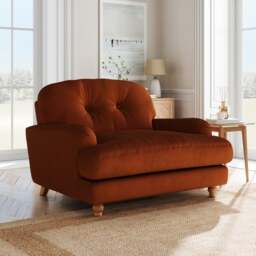 Martha Matte Plush Velvet Snuggle Sofa