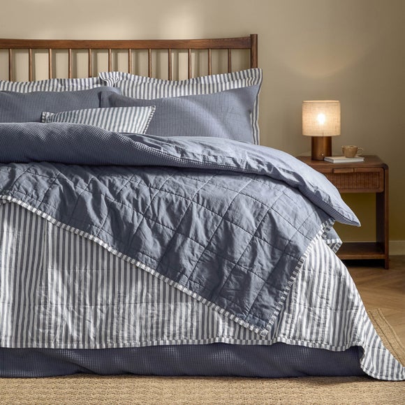 Yard Hebden Stripe 100% Cotton Bedspread - image 1