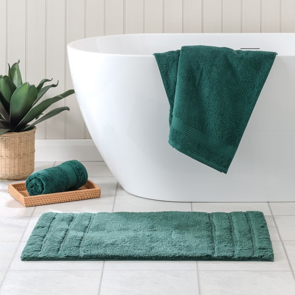 Luxury Cotton Textured Stripe Bath Mat - image 1