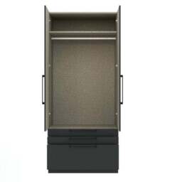 Foster Double 3 Drawer Wardrobe - thumbnail 5