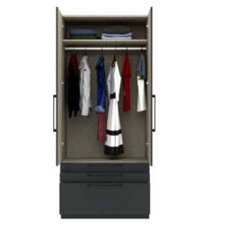 Foster Double 3 Drawer Wardrobe - thumbnail 6
