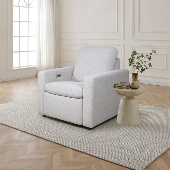 Zaria Boxy Basketweave Power Recliner Armchair - image 1