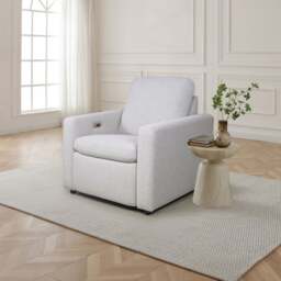 Zaria Boxy Basketweave Power Recliner Armchair - thumbnail 1