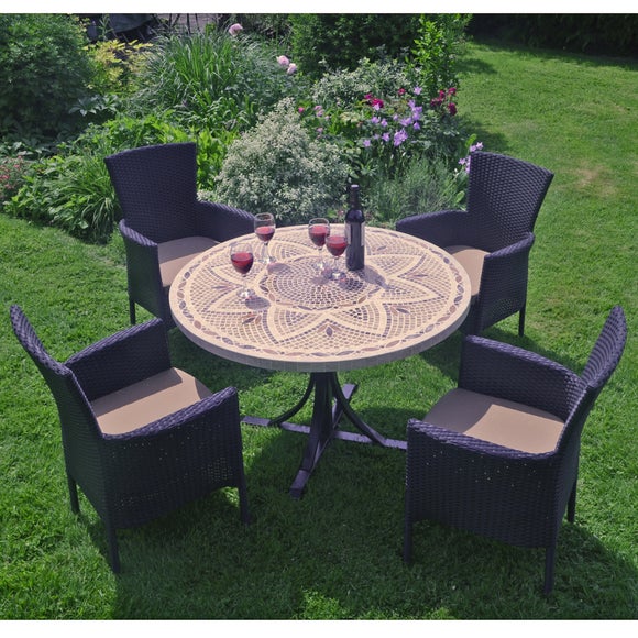 Byron Manor Montpellier Stockholm Black 4 Seat Dining Set - image 1