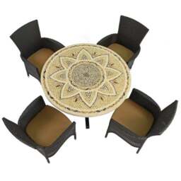 Byron Manor Montpellier Stockholm Black 4 Seat Dining Set - thumbnail 3