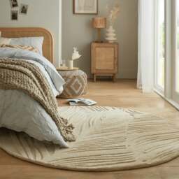 Lino Leaf Round Rug - thumbnail 1