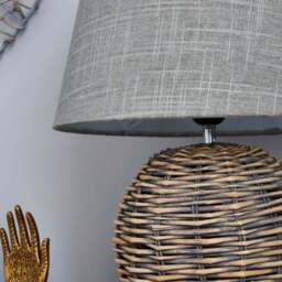 Lari Split Weave Wicker Table Lamp - thumbnail 3