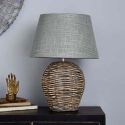 Lari Split Weave Wicker Table Lamp - thumbnail 2