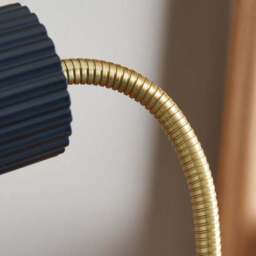 Georgi Industrial Ribbed Adjustable Clip On Table Lamp - thumbnail 4