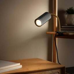 Georgi Industrial Ribbed Adjustable Clip On Table Lamp - thumbnail 2