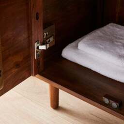 Alani Single Vanity Unit, Acacia Wood - thumbnail 4