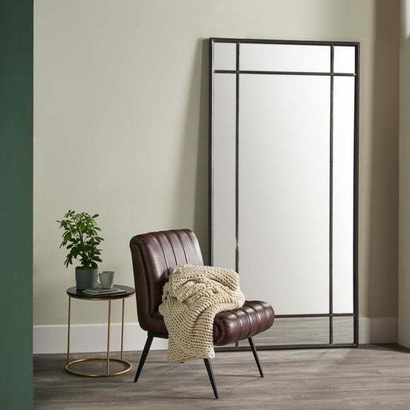 Antique Bronze Rectangular Full Length Leaner Mirror - image 1