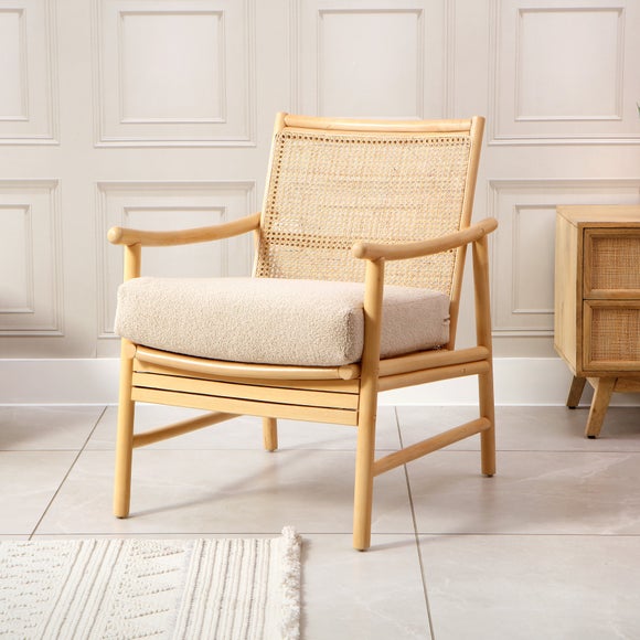 Desser Borneo Rattan Chair with Boucle Cushion - image 1