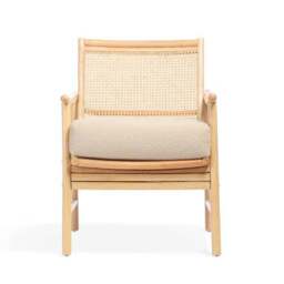 Desser Borneo Rattan Chair with Boucle Cushion - thumbnail 3