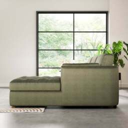 Zoe II Velvet Corner Chaise Sofa - thumbnail 3