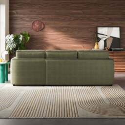 Zoe II Velvet Corner Chaise Sofa - thumbnail 2
