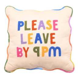 Raspberry Blossom Please Leave By 9 Square Cushion - thumbnail 2