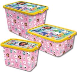 Gabby's Dollhouse Set of 3 Storage Boxes - thumbnail 1