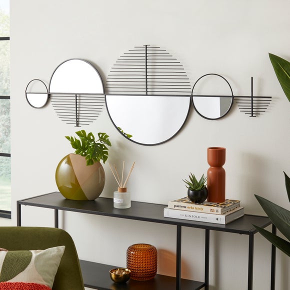 Elements Mirrored Round Indoor Outdoor Wall Art Mirror - image 1