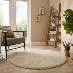 Cloud Washable Shaggy Round Rug - thumbnail 1