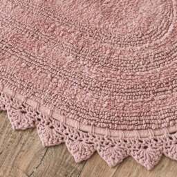 Crochet Oval Cotton Bath Mat - thumbnail 2