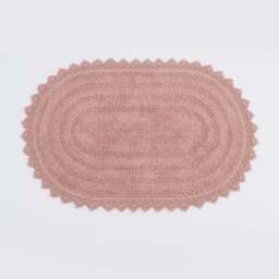 Crochet Oval Cotton Bath Mat - thumbnail 3