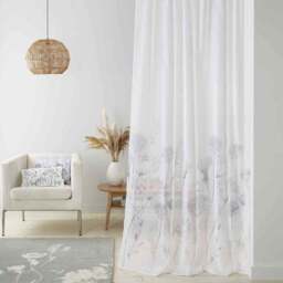 Catherine Lansfield Meadowsweet Floral Slot Top Voile Panel - thumbnail 3