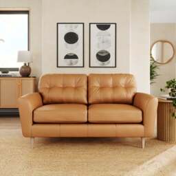 Sven Vintage Leather 2 Seater Sofa - thumbnail 1