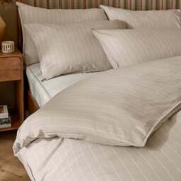 Yard Linear 100% Cotton Duvet Cover & Pillowcase Set - thumbnail 2