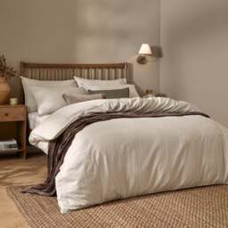 Yard Linear 100% Cotton Duvet Cover & Pillowcase Set