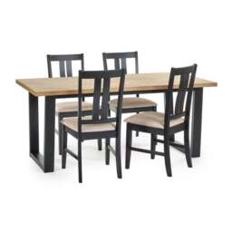 Hilton Rectangular Dining Table with 4 Hilton Dining Chairs - thumbnail 2