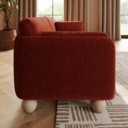 Armitage Chenille 3 Seater Sofa with Ball Feet - thumbnail 3