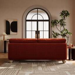 Armitage Chenille 3 Seater Sofa with Ball Feet - thumbnail 2