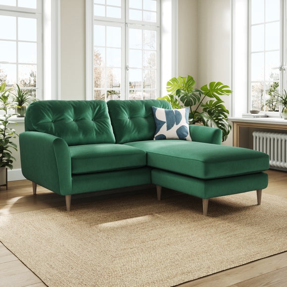 Sven Opulent Velvet Reversible Corner Chaise Sofa - image 1
