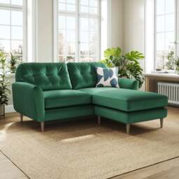 Sven Opulent Velvet Reversible Corner Chaise Sofa - thumbnail 1