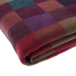 Super Soft Textured Check Multicoloured Throw Blanket - thumbnail 4
