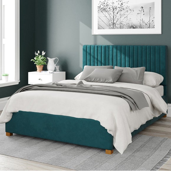 Grant Plush Velvet Ottoman Bed Frame - image 1