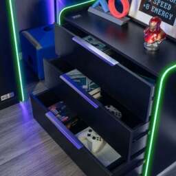 X Rocker Electra Chest of 3 Drawers with LED Lights - thumbnail 3