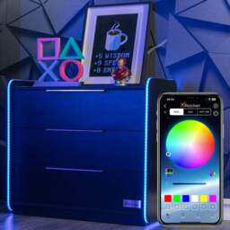 X Rocker Electra Chest of 3 Drawers with LED Lights - thumbnail 2