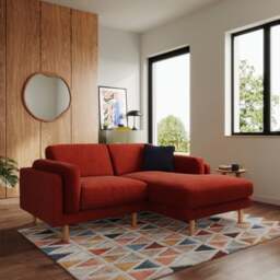 Newton Luxe Chenille Corner Chaise Sofa - thumbnail 1