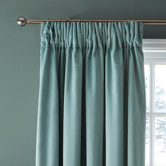 Dorma Burford Blackout Velvet Pencil Pleat Curtains - image 1