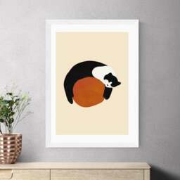 East End Prints Sleeping Cat Print by Sifa Mustafa - thumbnail 1
